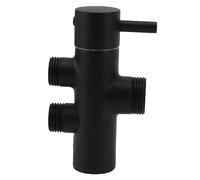Shower Head Diverter Valve Black Rustproof Proof Wall Mounted Shower Arm Diverter Valve for Toilet Sink