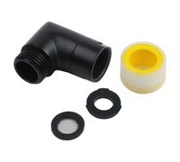 Shower Head Elbow G1/2, 90 Degree Brass Right Angle Adapter, Matte Black Swivel Connection for Wall Mount Overhead Spray