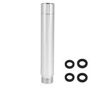 Shower Head Extension Arm, 10cm 304 Stainless Steel Chrome Shower Arm (Includes Gasket) for Fixed or Adjustable Shower Heads
