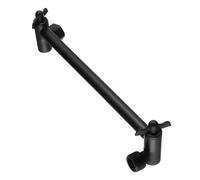 Shower Head Extension Arm Shower Head Extension Rod Extendable Arm Steel for Height Adjustment(Black Movable nut)