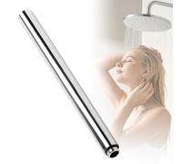 Shower Head Extension, Straight Shower Head Extension Arm Round Rain Shower Head Extender Bar for Bathtub Shower Systems, Handheld Shower Extension Pipe for Bathroom(Chrome)