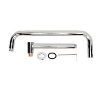 Shower Head Extension with Flange, S Shape Shower Arm Wall Mount, 360 Degree Rotatable Stainless Steel Shower Pipe for Bathroom Bathtub High Rise Buildings (Electroplated)