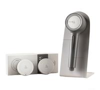 Shower Head Featuring High Pressure Delivery and Gentle Rain Coverage, Flip Switch Operation, 3D Pulsing Streams, Removable Panel, Low Flow (A)