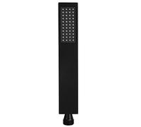 Shower Head Hand Luxury High Pressure Kit Held Shower Sprayer Copper Flat Square Shape High Pressure Water Saving G1/2 Thread for Bathroom (Negro Mate)