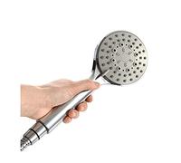 Shower Head Handheld Shower Head ABS Chrome Hand Held Showerhead Rainfall Showerhead 5 Spray Modes Round Hand Shower Head, G1 2 Interface