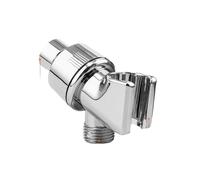 Shower Head Holde Shower Head Arm Holder Three-Way Adjustable Bracket with Swivel Ball Universal Mount Diverter Bathroom Accessory(Sliver-Steel Ball)