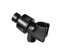 Shower Head Holde Shower Head Arm Holder Three-Way Adjustable Bracket with Swivel Ball Universal Mount Diverter Bathroom Accessory(Black-Steel Ball)