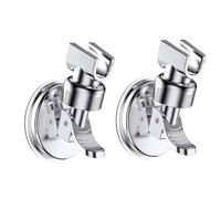 Shower Head Holde Shower Head Support No Drill Waterproof Reusable Super Load-Bearing Shower Holder Universal Shower Holder(Silver 2pcs)