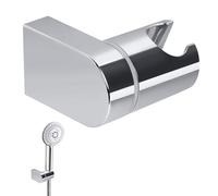 Shower Head Holder, 360° Adjustable Angle Handheld Shower Head Bracket, Universal Shower Bracket Wall Mount Hand Shower Holder Replacement for Bathroom, Silver