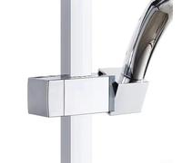 Shower Head Holder, 360° Rotation Adjustable Hand Shower Rail Head Slider Clamp Holder Bracket, Chrome Finish(30x15mm)
