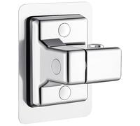 Shower Head Holder, Adhesive, No Drilling Required, 360° Adjustable Handheld Shower Wand Bracket, Rustproof Plating, Universal 4-Pin Interface for All Families, Silver