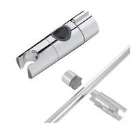 Shower Head Holder, Adjustable 360 Degree Rotation Showerhead Rail Clamp Detachable Sprayer Holder for 0.75-1.00 inch Round Slide Bars