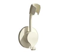 Shower Head Holder, Adjustable Bracket, No Drill Mount, Strong Adhesive Grip, Wand Stand Support, Bathroom Apartment Hotel Use, 7.09x2.95x2.17 Inches White 1 Piece