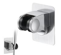 Shower Head Holder, Adjustable Wall-Mounted Handheld Shower Bracket with Adhesive Sticker - No-Drill, Universal Fit for Bathroom, Kitchen, and RV - Waterproof and Enduring(Chrome)