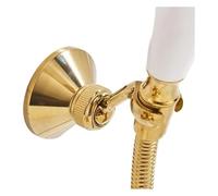 Shower Head Holder,Bathroom Mounting Brackets, Gold Brass Swivel Holder, Head Seat Bracket, Parts, Bath Accessories(Gold)