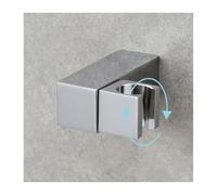 Shower Head Holder, Brass 360° Adjustable Handheld Showerhead Bracket, Wall Mount Brass Shower Spray Holder ,Chrome