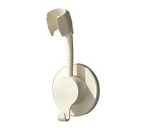 Shower Head Holder, Handheld Wand Bracket, 7.09x2.95x2.17inch, Rotatable No-Drill Mount, Ergonomic Adjustable Design, Strong Adhesive Grip, Ideal for Bathroom, Apartment, Dorm, Hotel, Cream/Clear/Gray