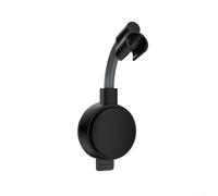 Shower Head Holder, No-Drill Suction Cup with 360 Swivel Goose Neck, Reusable Adjustable Wall Mount for Bathroom(Black)
