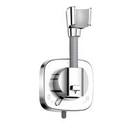 Shower Head Holder, Removable Shower Head Holder Suction, Silver 360° Adjustable, No Drilling Required Strong Load Bearing Capacity Super for Home Hotel Bathroom and RV