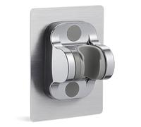 Shower Head Holder Replacement - No Drill Wall Mount Bracket with 3 Adjustable Angles - Strong Adhesive Shower Holder for Handheld Shower, Chrome ABS Shower Bracket for Bathroom Tile Glass Surface