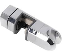 Shower Head Holder, Shower Head Bracket, Universal 15mm-30mm Chrome Shower Rail Head Slider Bar Holder Adjustable Bracket for Shower System(Silver)