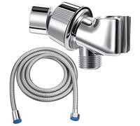 Shower head holder,shower holder bracket,Shower Head Holder, Shower Arm Holder with 79 Inch Shower Hose Shower Head Holder Replacement Adjustable Stainless Hose Head Holder Shower Installation Bracket