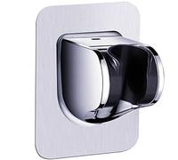 Shower Head Holder Strong Adhesive Adjustable Handheld Shower Wand Holder No Drilling Wall Mount Bracket (Silver)