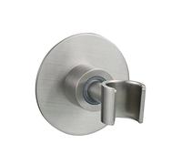 shower head holder suction bracket, Brass Handheld Shower Head Bracket Adhesive Wall Mount 360 Swivel 1/2 inch Brushed