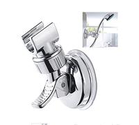 Shower Head Holder Suction Cup Adjustable Chrome No Drill Wall Mounted Handheld Bracket for Bathroom Triple Polished Strong 5kg Capacity
