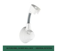 Shower Head Holder Suction Cup Shower Head Holder Adjustable Shower Head Support Punch Free Multi Angle Rotation Shower Bracket(White Color)