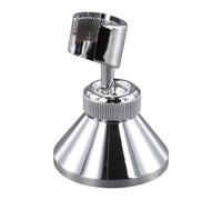 Shower Head Holder, Wall Mounted Adjustable Bracket Shower Handset Stand Chrome Finish Plastic Bathroom Fixture Replacement Part for Home Renovation