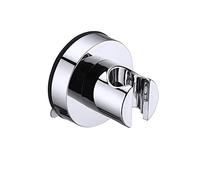Shower Head Holder,Wall Mounted Handheld Shower Wand Holder, Suction Cup ABS Shower Head Holder,No-Drill Reusable Shower Head Holder,Brushed (Chrome )