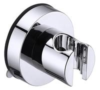 Shower Head Holder,Wall Mounted Handheld Shower Wand Holder, Suction Cup ABS Shower Head Holder,No-Drill Reusable Shower Head Holder(Chrome)