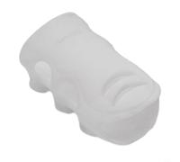 Shower Head Holder with Smooth Rotation and Dual Hanging Hooks Silica Gel No-Drill Mount for Bathroom Organization (white)