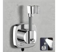 Shower Head Holder with Suction Cup, Shower Head Hanger with Hook, No Drill Installation Showers Brackets, Tool-Free Wall Mount for Handheld Showerheads, 360° Adjustable Showers Bracket for Bathroom