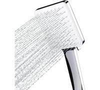 Shower head, Large square shower head with one-hand operation, High pressure shower head with 6 shower settings, Chrome