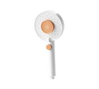 Shower Head Little Waist Flower Multi-Color Optional One-Click Water Stop Filter Gasket Universal Bathroom Accessories(Orange Color)