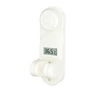 Shower Head Mount, Suction Cup Adjustable Stand with Built-in Temperature Indicator, Stable Wall Bracket for Bathroom Use, Convenient Accessory for Holding, Angling, and Adjusting Shower Water Flow