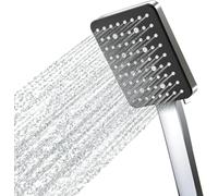 Shower Head, Newentor High Pressure Shower Heads with 6 Modes, Power Shower Head Only, Universal, Big and Even Coverage, Silver-Black