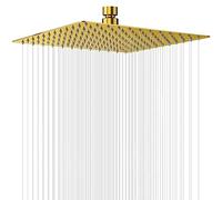 Shower Head Rainfall 12 Inch Square Fixed Shower Head 304 Stainless Steel High Pressure Rain Shower Head with 144 Silicone Jets for The Ultimate Shower Experience
