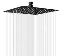 Shower Head Rainfall 12 Inch Square Fixed Shower Head 304 Stainless Steel High Pressure Rain Shower Head with 144 Silicone Jets for The Ultimate Shower Experience