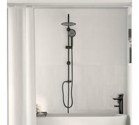 Shower Head Set Black Stainless Steel 47x20x95cm 2-in-1 Overhead & Handheld Tilt