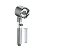Shower Head Shower Head 3 Mode High Pressure Adjustable Filter with Massage Brush One Key Stop(Color-01)