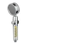 Shower Head Shower Head High Pressure Twin Turbocharged Handheld Turbo Fan Propeller One-Key Stop Massage Showerhead(Upgrade-Gold)