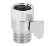 Shower Head Shut Off Valve, G Half Inch Thread Flow Control Stop Valve, Water Saver Shower Hose Shut Off Adapter for Handheld Shower, Bidet Sprayer, RV, Brass
