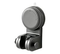 Shower Head Suction Cup Holder Adjustable Rotatable Bathing Wand Mount | 360 Swivel Shower Head Holder for Home Hotel Bathroom Spa Apartment Dormitory (Gray)