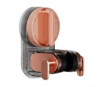 Shower Head Support with Suction Cup Wall Adhesion Adjustable Vertical Position and Angular Control for Consistent Performance (Rose gold)