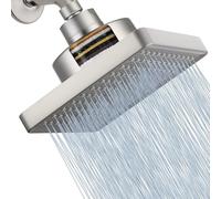 Shower Head with Filter and High Pressure 6 Inch Rainfall Design, Removable for Easy Maintenance, Promotes Healthier Skin and Hair by Reducing (72059-CP)