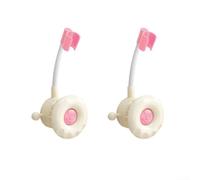 Shower Holder, 2pcs Adjustable Suction Cup No Drilling Head Bracket Multifunctional Detachable(pink)