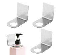 Shower Holder for Shampoo | 3 Pieces Waterproof Storage Hooks | Adhesive Wall Bathroom Shower Organization,for Bottle Conditioner Soap Dispenser Marble Metal Glass Wood Wall Home Apartment